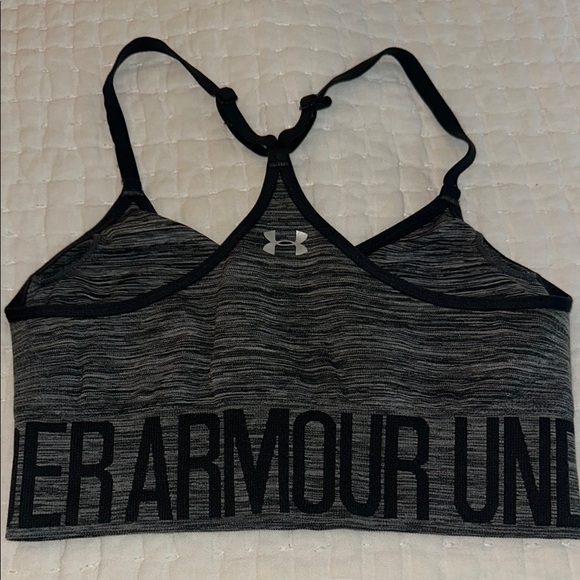 Under Armour Black and Gray Sports Bra with Racerback size medium - Picture 3 of 3